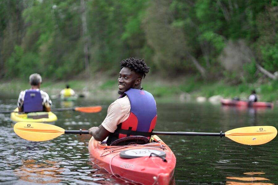 Kayaking on a Miramichi Valley river