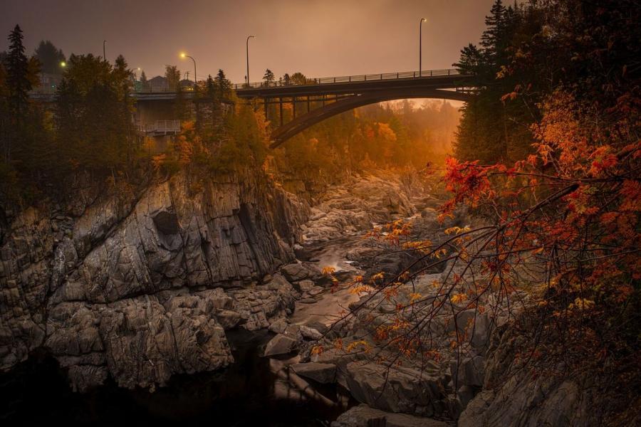 Grand Falls Gorge in the fall