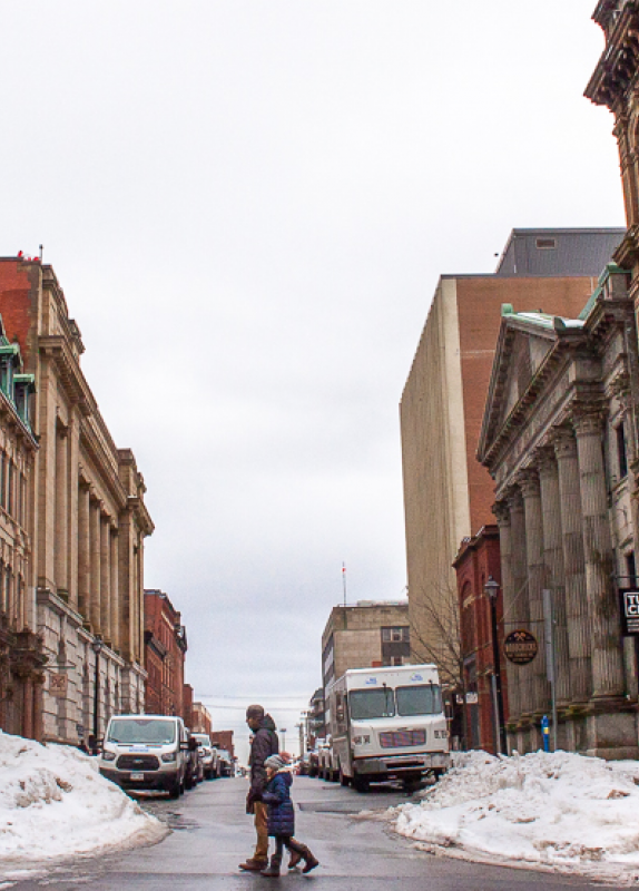 Uptown Saint John in the winter