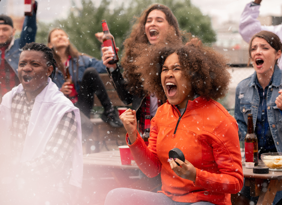 Hockey Fans Stock Image